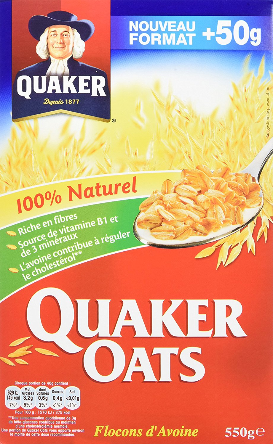 quaker oats flocons avoine